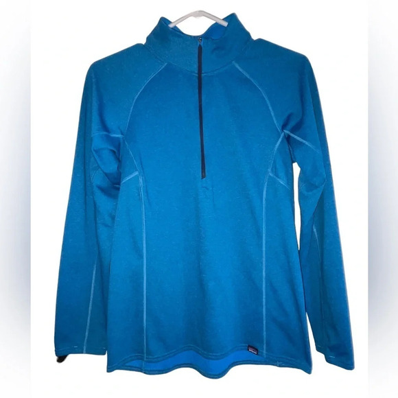 Patagonia Capilene Midweight 1/4 Zip Base Layer Women’s Size Small Blue - Picture 1 of 7